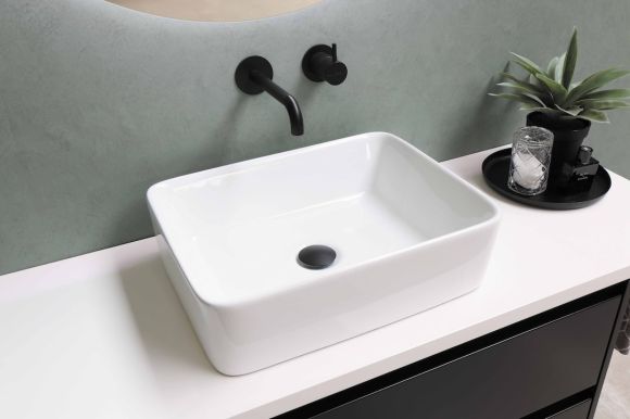 Sink - white ceramic sink with stainless steel faucet